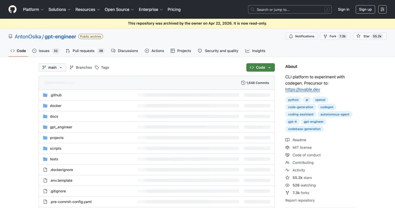 Research source screenshot for GPT Engineer Architecture: Features, Risks & Use Cases